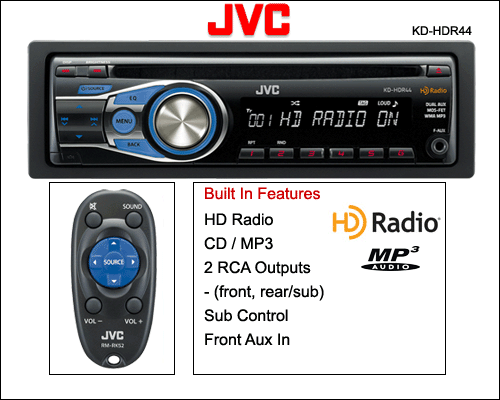 JVC KD-HDR44 $ 99.89 - Free Shipping Built In HD Radio