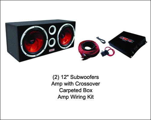 XXX XBX1200 $ 169.99 - Free Shipping Dual 12'' Subs + Amp + Box