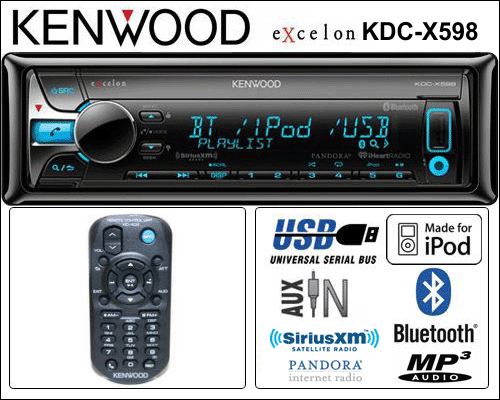 KENWOOD KDC-X598 $ 104.95 - Free Shipping Pandora, iHeart Radio, iTunes